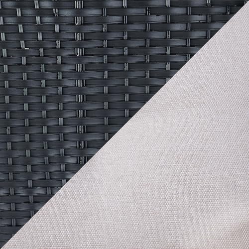 Black Wicker / Beige Cushion