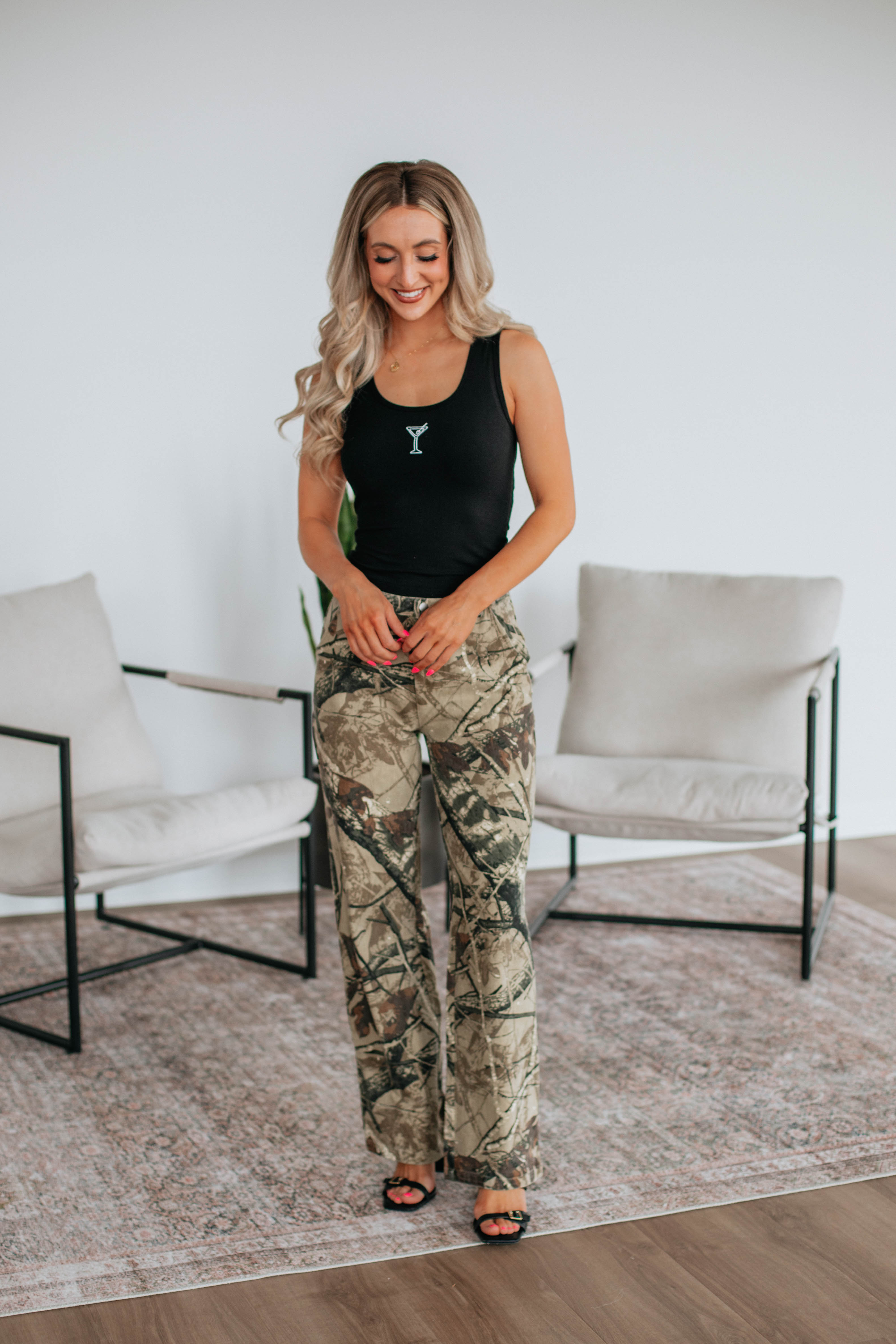 Happy Hour Tank Top for Women - Casual Sleeveless Blouse for Summer, Beach, and Party Wear