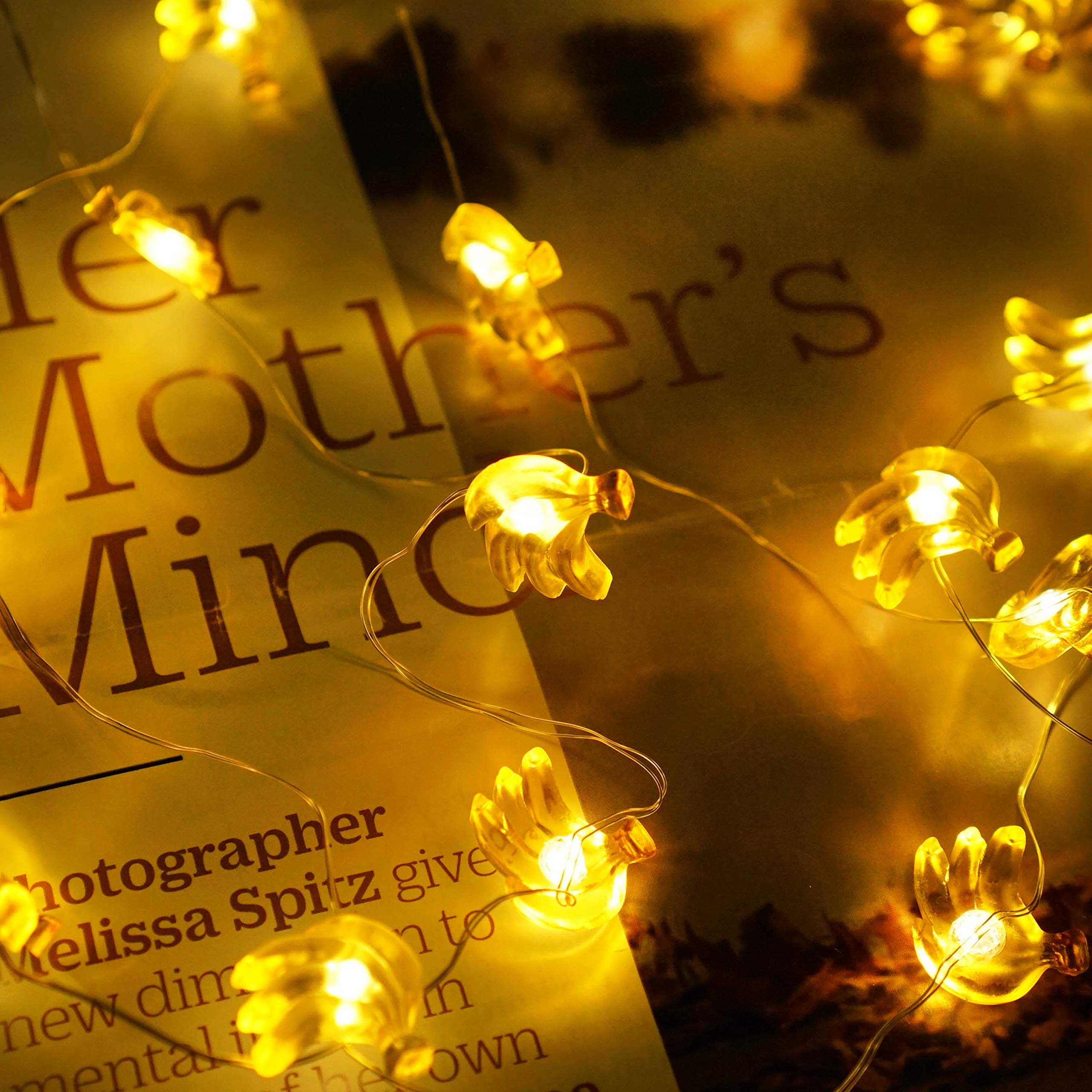 40 LED Fairy String Lights - Waterproof, Battery/USB Powered with Remote Control - 8 Lighting Modes for Wedding, Party, Christmas, Garden, Bedroom, Patio Decor - Indoor & Outdoor Decorative Lighting (Yellow)