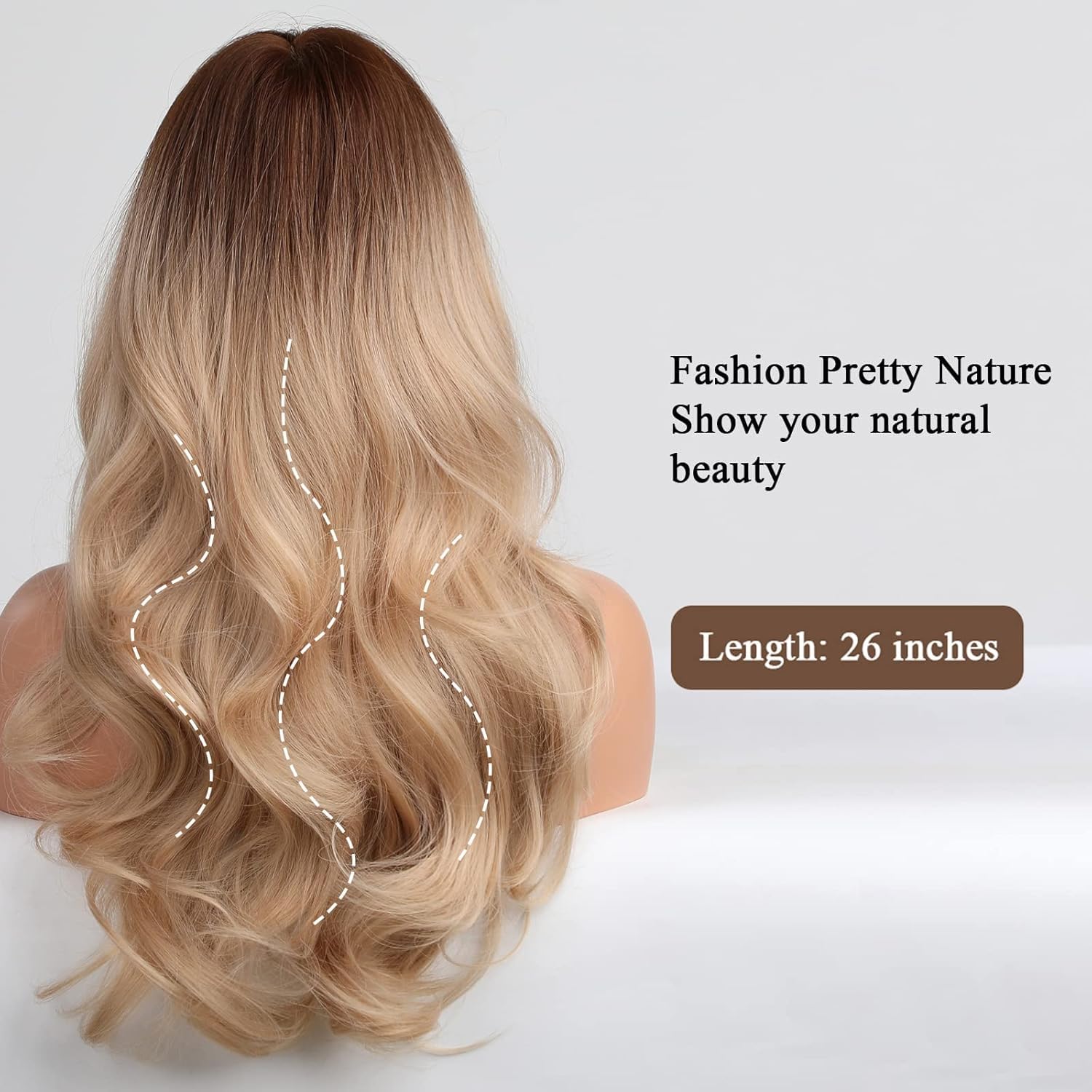 Ombre Blonde Real Human Hair Wig with Bangs - Long Curly Glueless Lace Front Wig for Women | Breathable Lightweight Tangle-Free Natural Look | Perfect for Daily Wear, Parties, Cosplay & Special Occasions