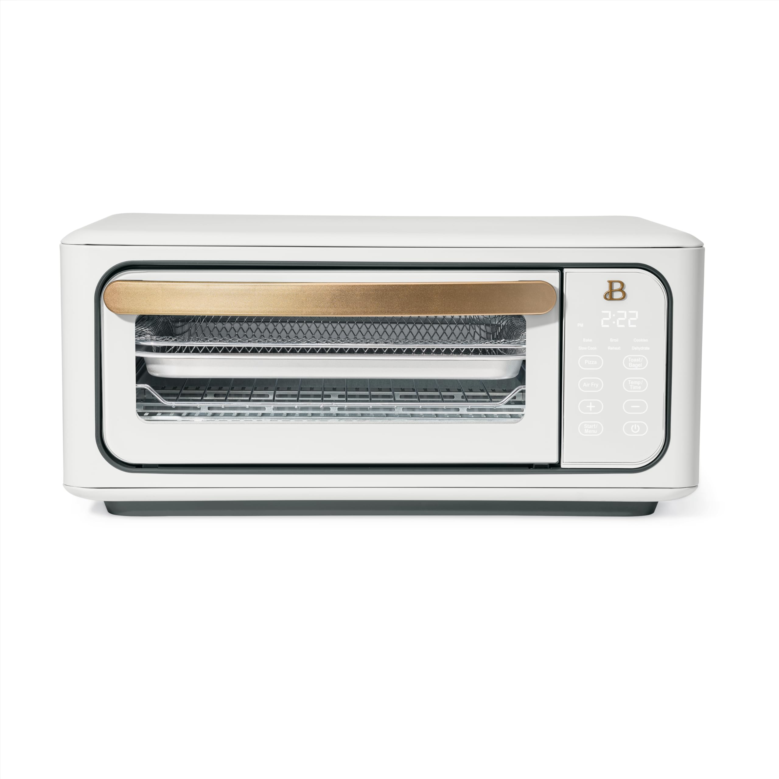 1800W Air Fry Toaster Oven with 9-Slice Capacity - White Icing by Drew Barrymore | Perfect for Baking, Roasting & Air Frying | Ideal for Small Kitchens & Quick Meals