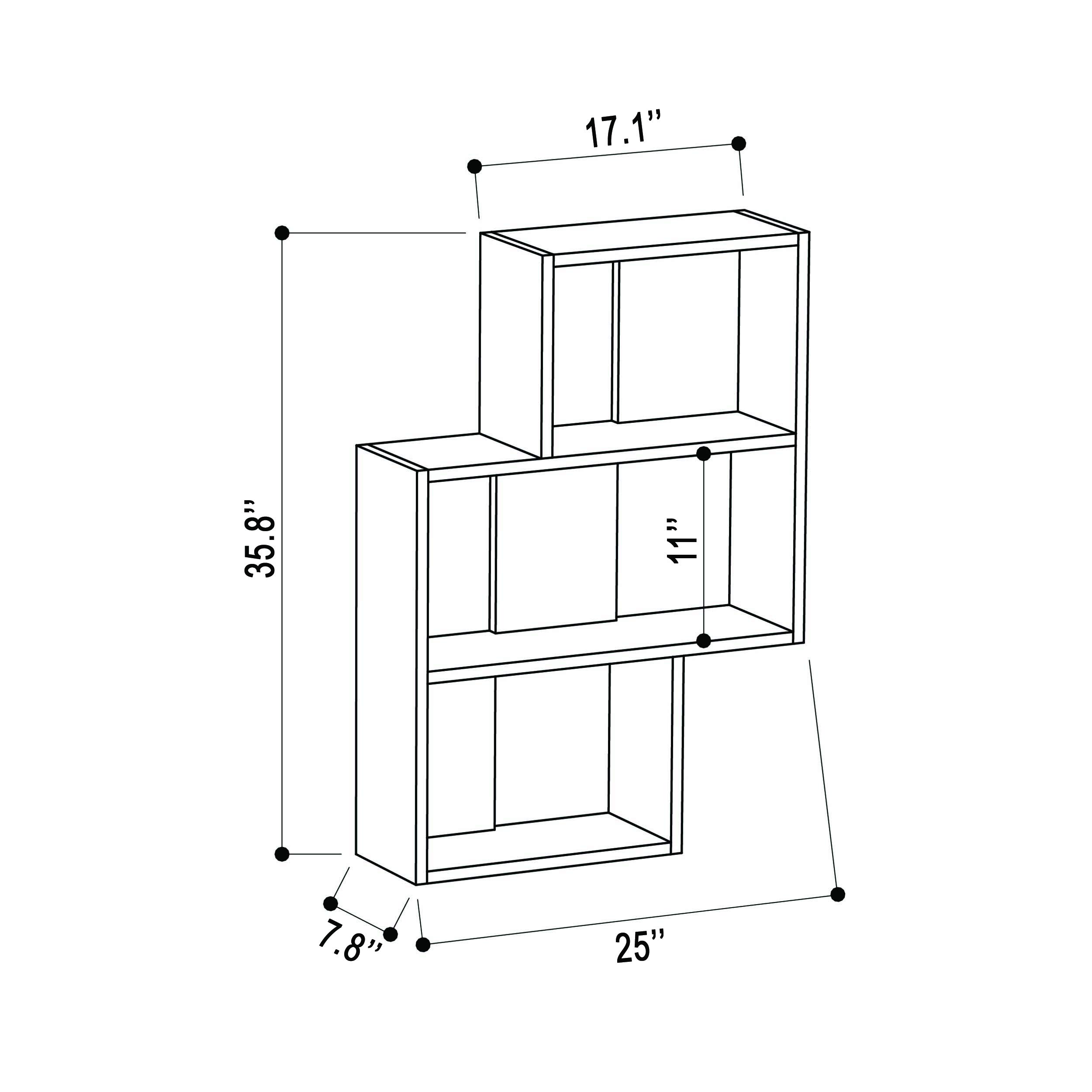 Modern Petrol Blue Wall Shelf 35.8
