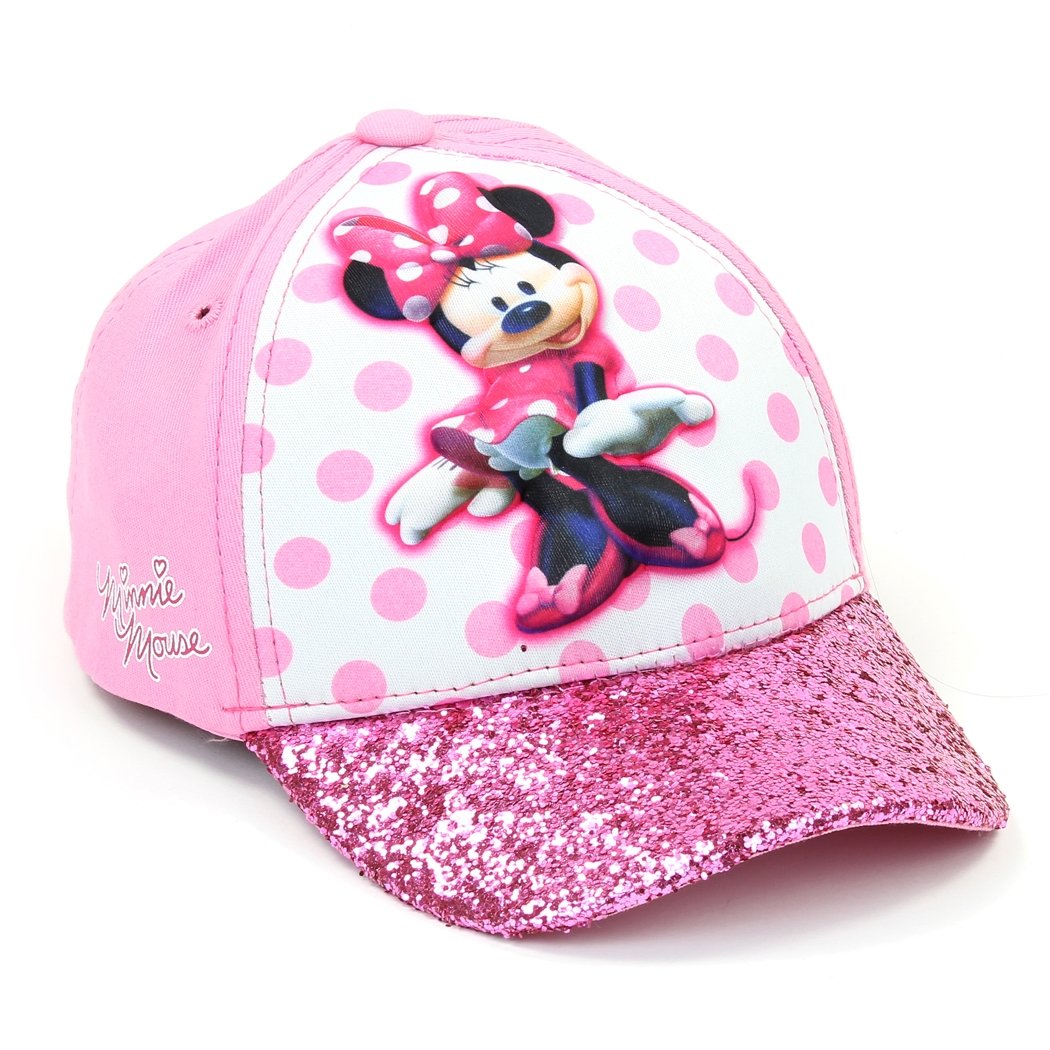 Minnie Mouse Disney Junior Girls Glitter Baseball Cap - Cute Sparkling Adjustable Hat for Kids & Toddlers - Perfect for Birthday Parties, Disney Trips & Everyday Fashion