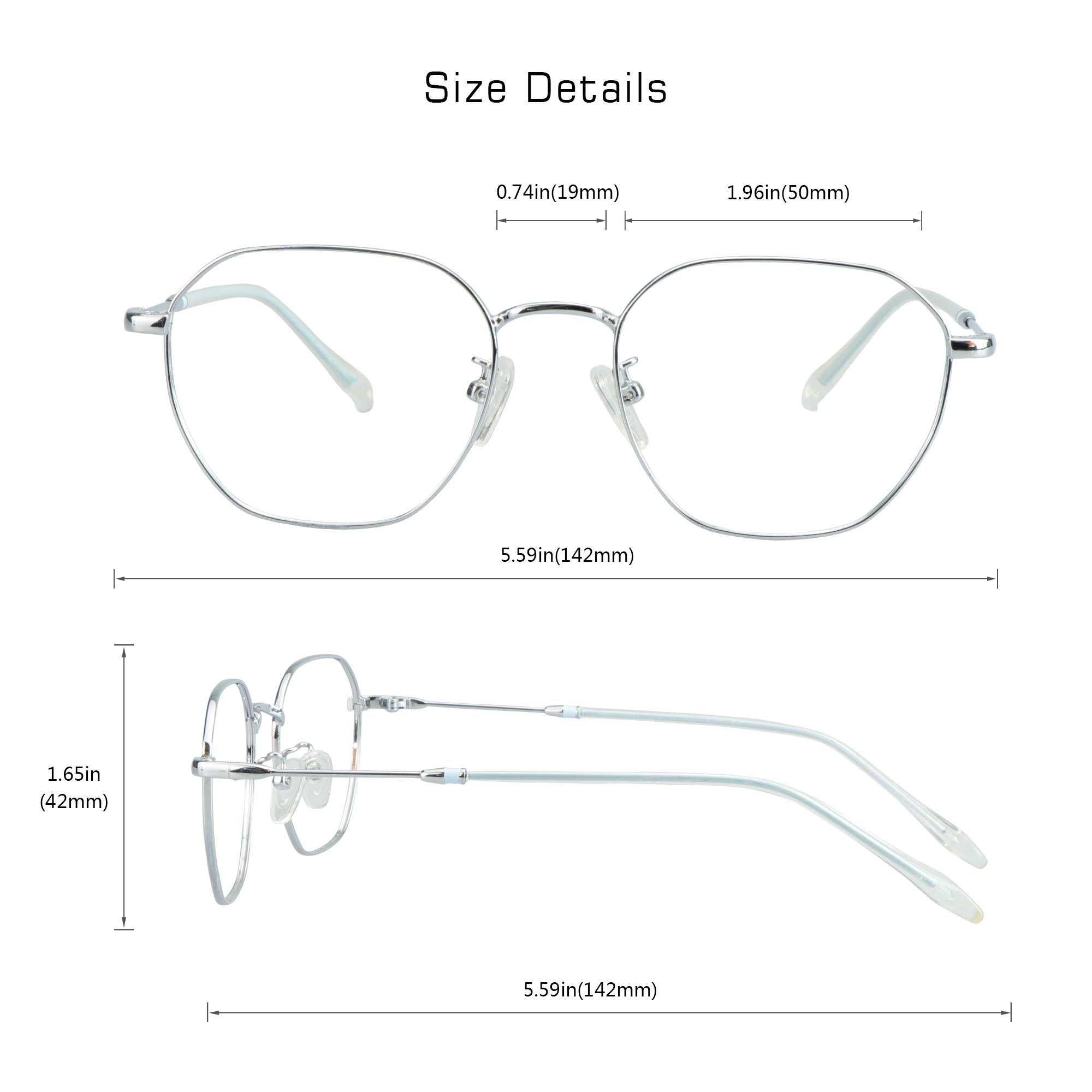 VisionGlobal Blue Light Blocking Glasses for Computer, Reading & Gaming - Anti Eye Strain Glasses for Men & Women - Perfect for Office Work, Online Classes & Nighttime Screen Use