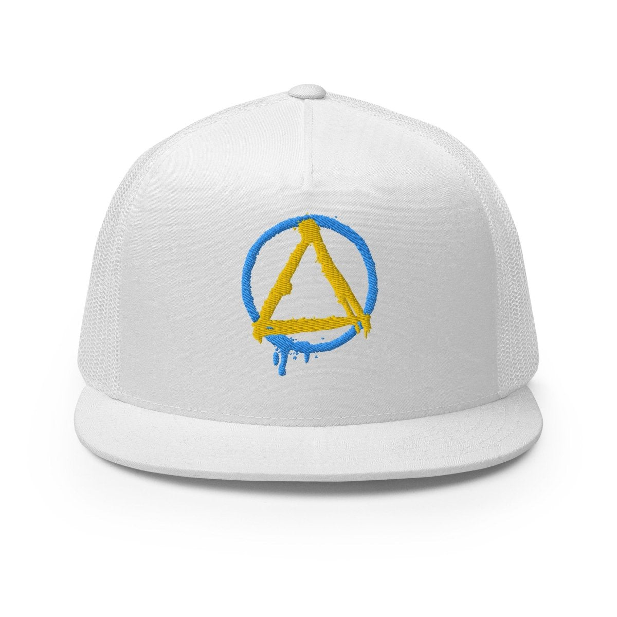 Graffiti Sobriety Symbol Trucker Hat - Stylish Baseball Cap for Recovery Support & Streetwear Fashion - Perfect for AA Meetings, Concerts, and Urban Outfits