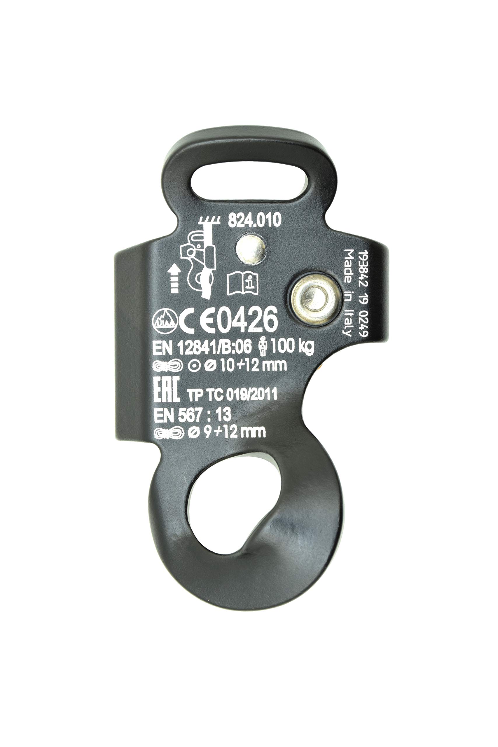 KONG Futura Chest Ascender - 82mm Rock Climbing Gear for Mountaineering & Rescue | Black Professional Ascender for Rope Climbing & Safety Equipment