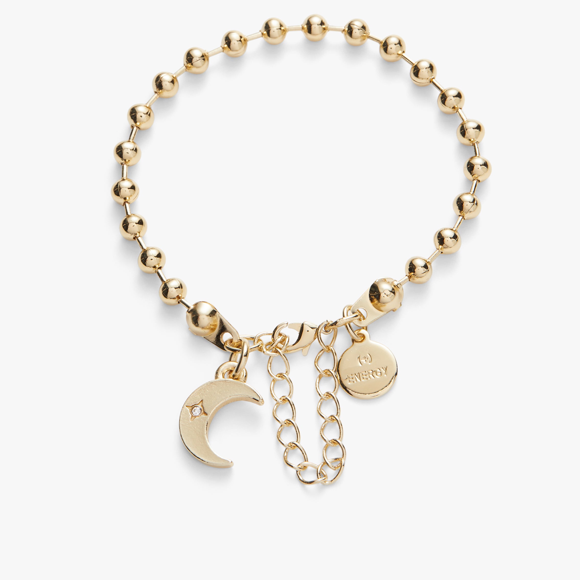 Crescent Moon Ball Chain Bracelet for Women - Dainty Gold & Silver Adjustable Bracelet - Perfect for Everyday Wear, Gifts & Boho Style