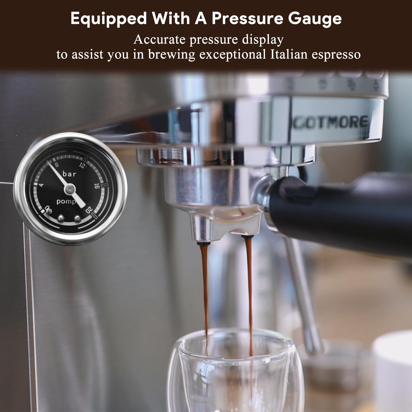 Premium Compact Espresso Coffee Maker with Milk Frother - 33oz Removable Water Tank for Home Baristas - Perfect for Lattes, Cappuccinos & Americanos - Ideal Gift for Coffee Lovers (Home Use, Office, Cafes & Small Spaces)