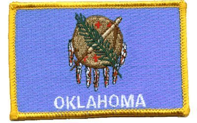 Oklahoma Iron-on Embroidered Patch - State Pride Decorative Applique for Jackets, Hats, Bags & DIY Crafts