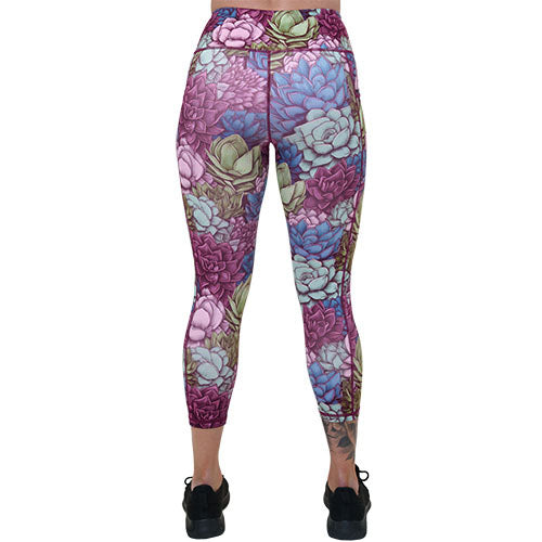 Succa For Plants Leggings - Women's Floral Yoga Pants for Workouts, Lounge & Casual Wear | Perfect for Gym, Running, Travel & Everyday Comfort