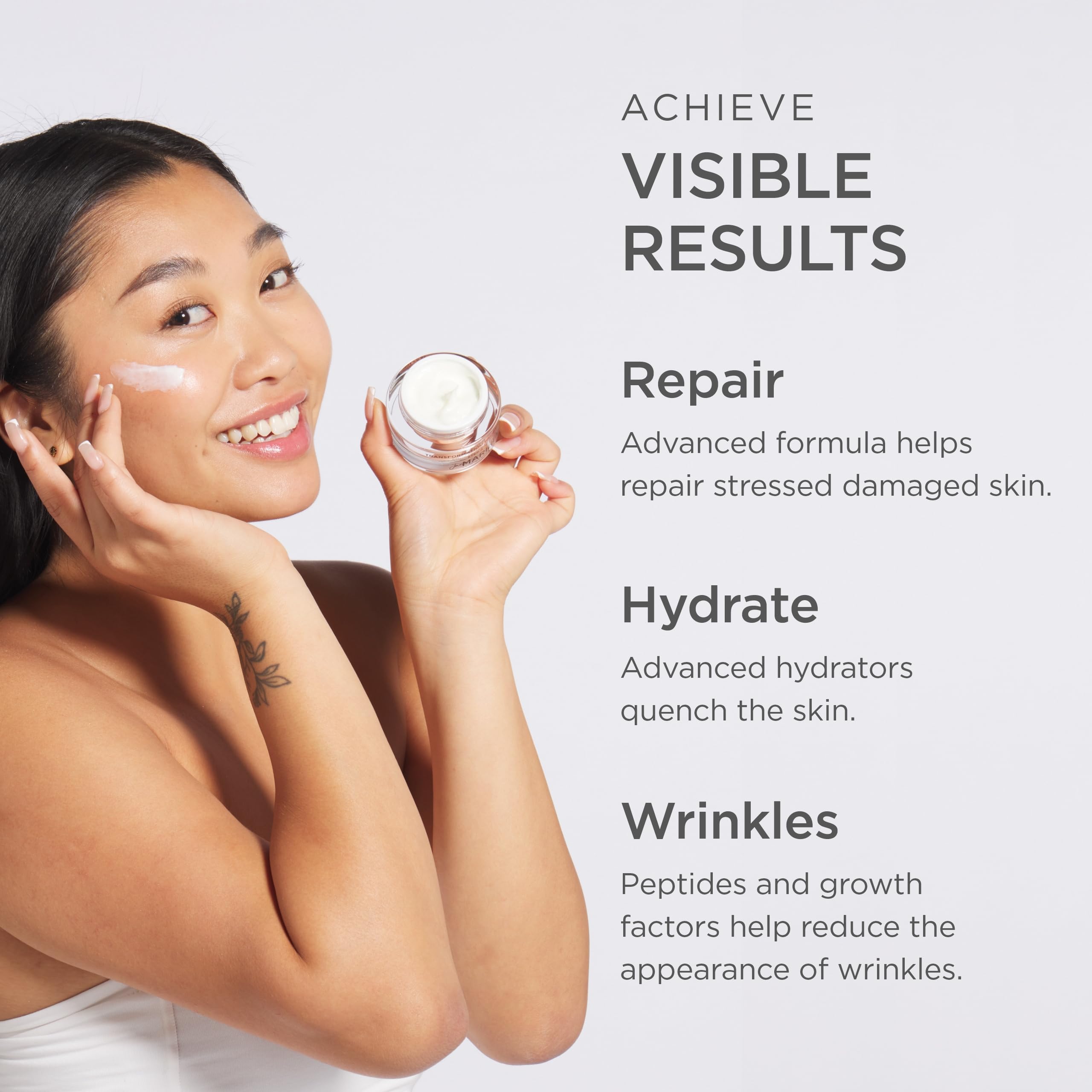 Jan Marini Skin Research Transformation Face Cream - Daily Hydrating Moisturizer for Dry, Oily & Combination Skin - Anti-Aging Facial Cream with Hyaluronic Acid - 1 oz | Day & Night Use for Glowing Skin