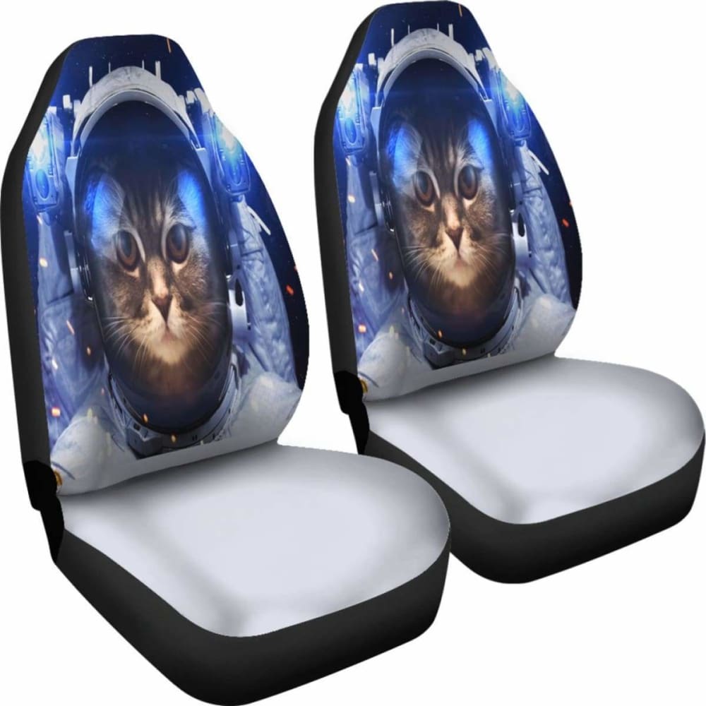 Premium Astronaut Cat 4K HD Car Seat Covers - Durable & Stylish Pet Accessories - Perfect Gift for Cat Lovers - Ideal for Road Trips & Daily Commutes