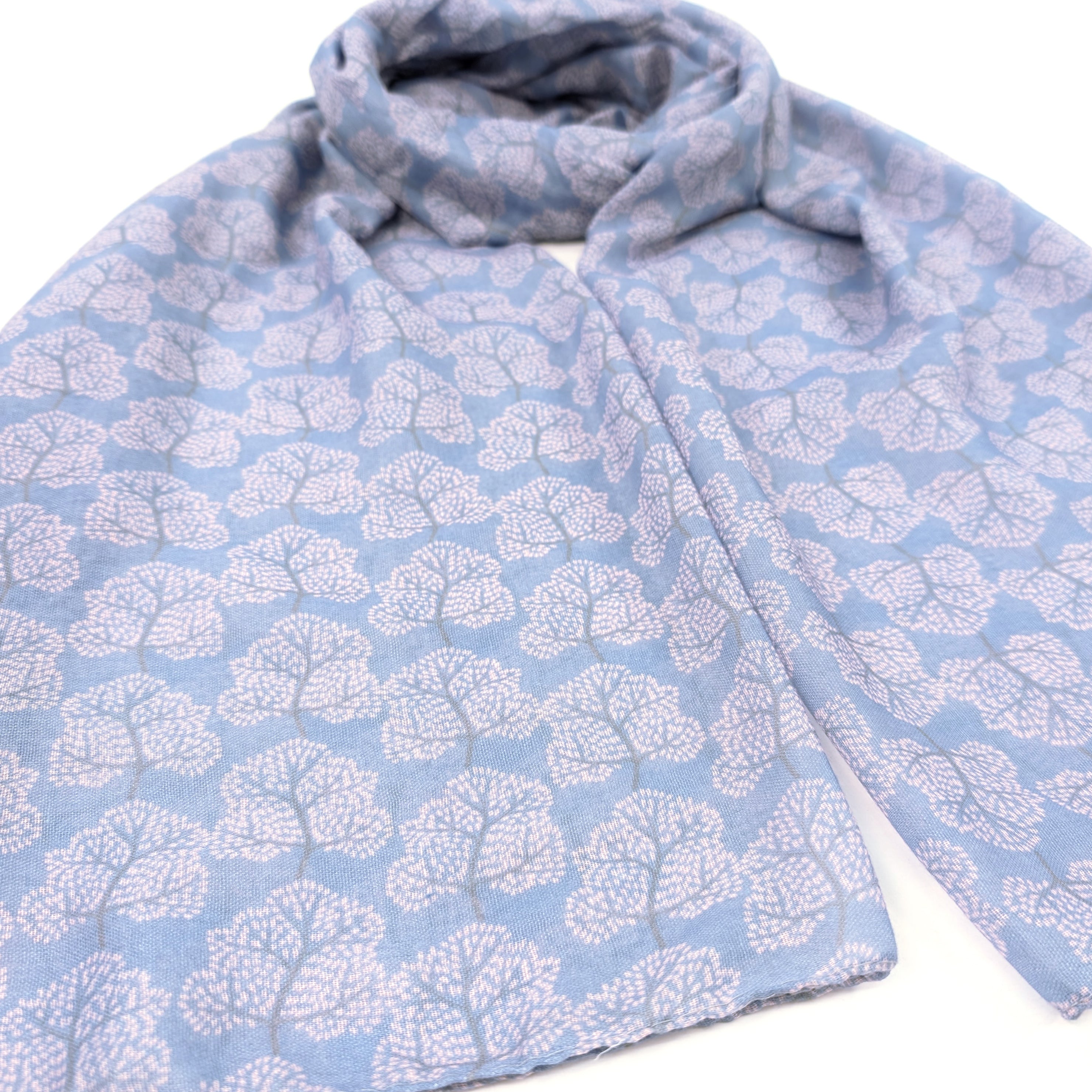 Lilac Tree of Life Scarf (50x180cm) - Exclusive Bohemian Fashion Accessory for Women, Perfect for Spring Outfits, Weddings & Boho Chic Style