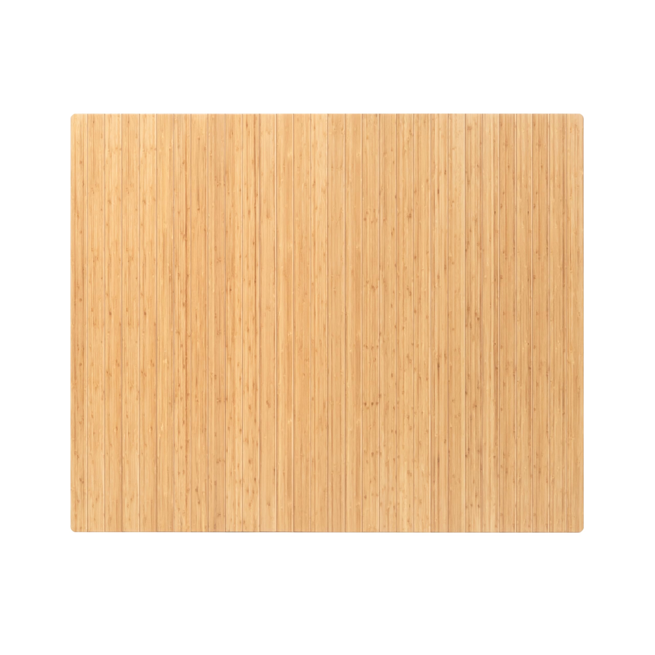 Premium Bamboo Chair Mat - 5mm Thick, Heavy Duty & Anti-Slip for Hardwood Floors - Office & Home Floor Protector - Ideal for Workspaces, Gaming Setups, and Home Offices