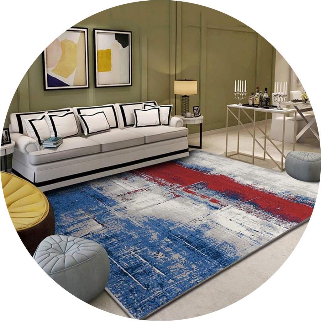 Nordic Non-Slip Rectangular Carpet - Soft Durable Living Room Rug, Warm Bedroom Floor Mat, Short Pile Tatami Style Footcloth (140cm x 200cm) - Perfect for Cozy Home Decor, Yoga & Meditation Space
