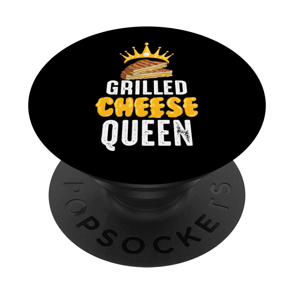 Funny Cool Grilled Cheese Queen Toasted Sandwich Maker PopSockets PopGrip - Swappable Phone & Tablet Grip for Kitchen Lovers & Foodies - Perfect Gift for Cooking Enthusiasts