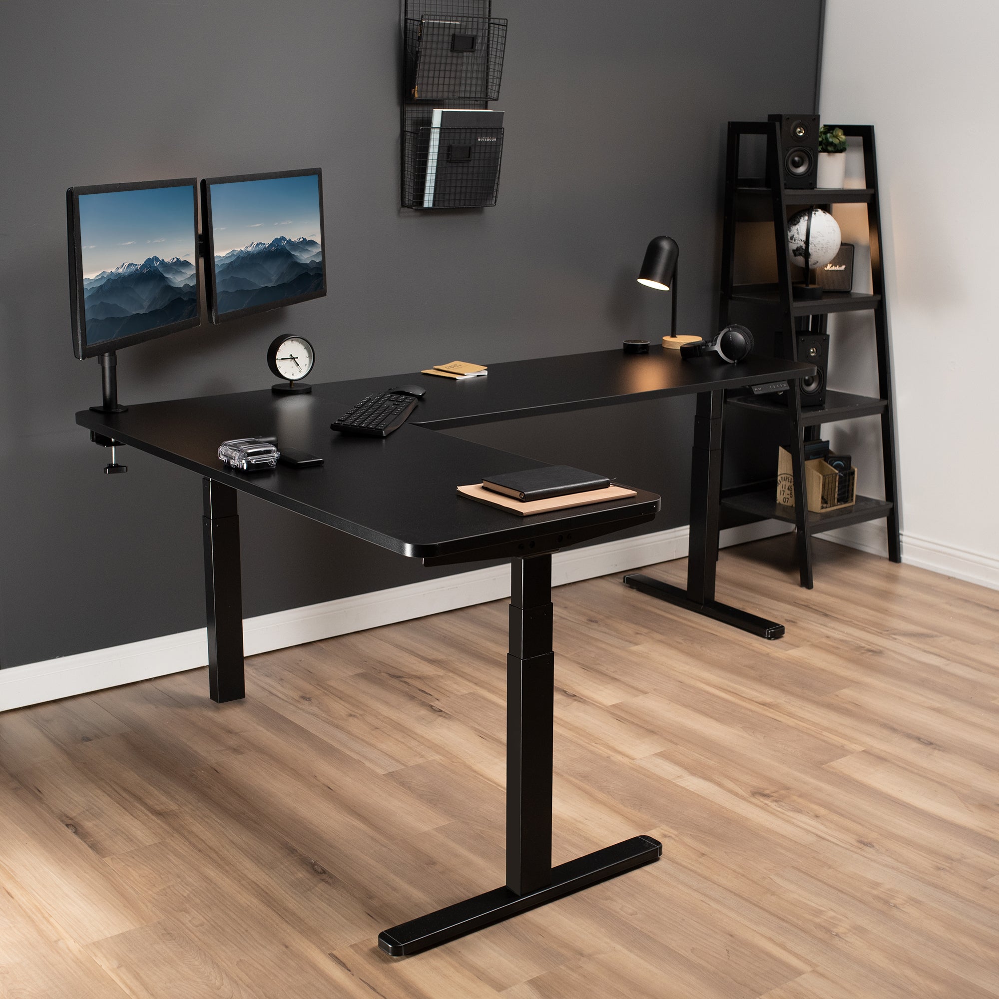 3E Series Triple Motor Electric Standing Desk - Adjustable Height Corner Workstation for Home & Office - Perfect for Ergonomic Workspaces, Gaming Setups & Small Spaces