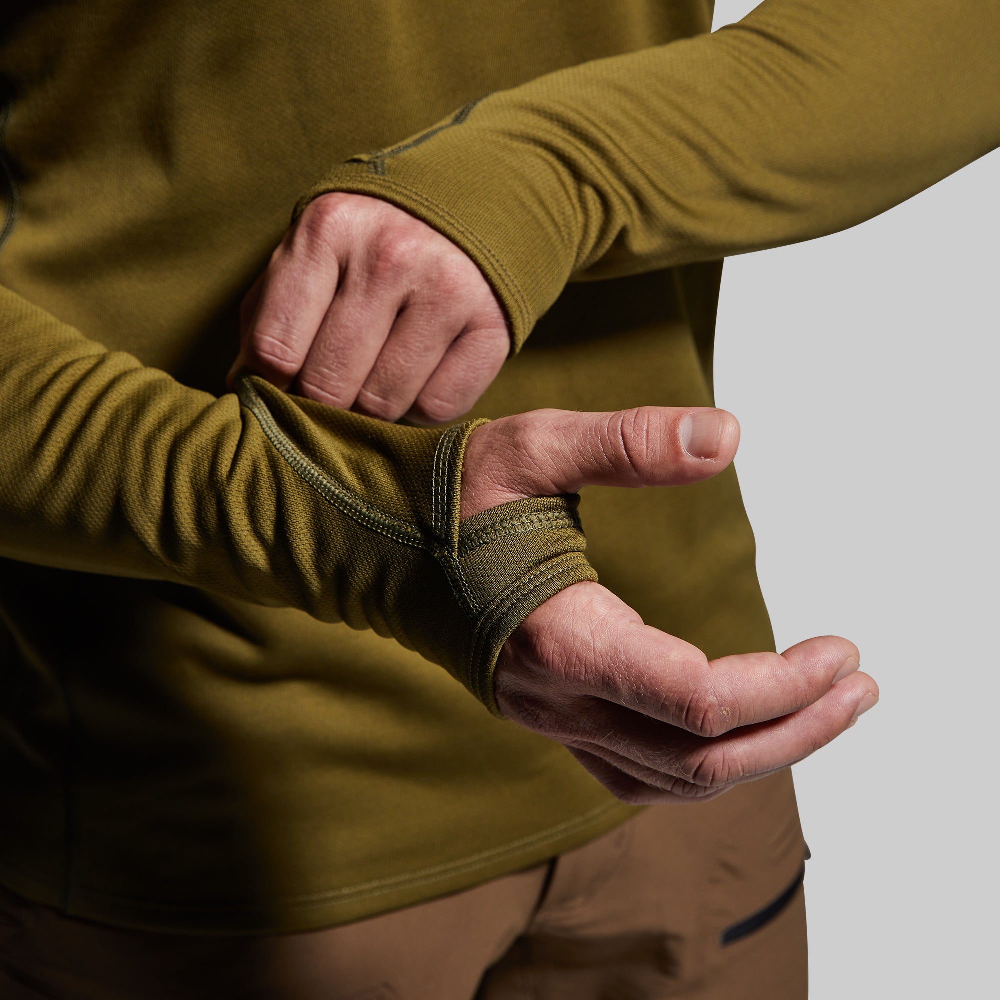 Men's Ridgeline Heavy Base Layer Top - Thermal Winter Underwear for Hiking & Outdoor Activities (Deep Moss Green)