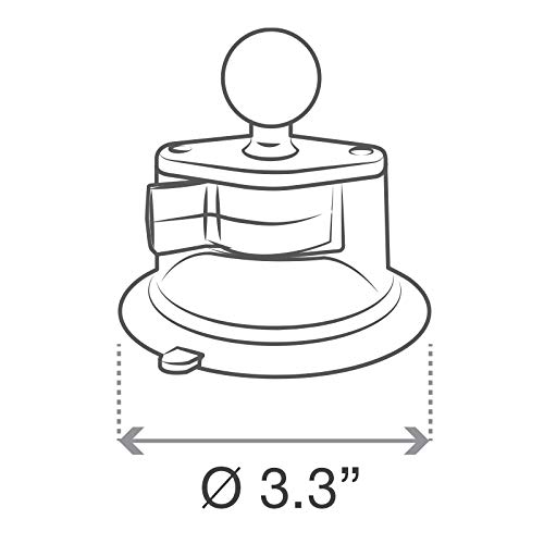 RAM Mounts Twist-Lock Suction Cup Base RAP-224-1U | Compatible with RAM B Size 1