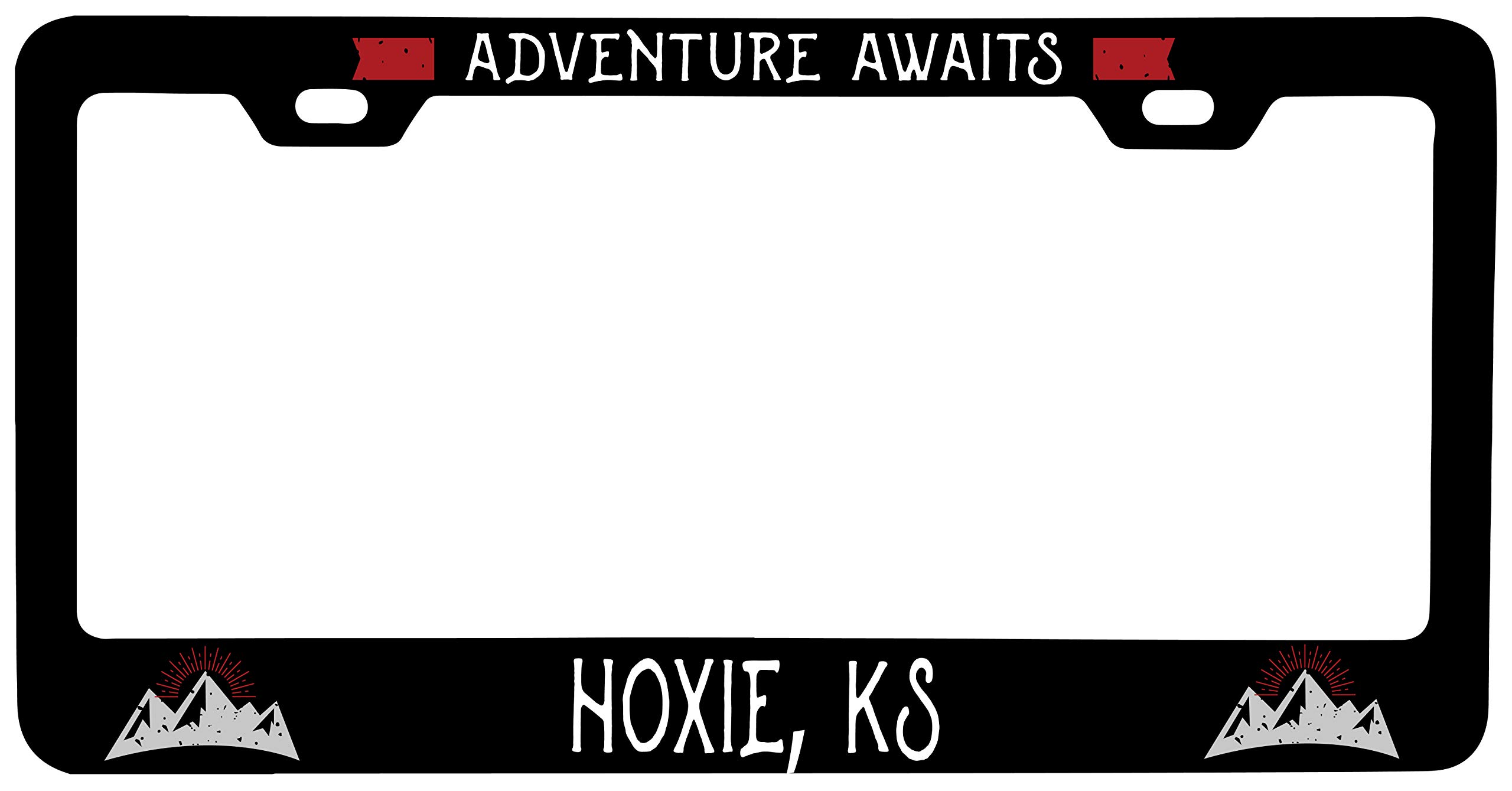 Hoxie Kansas Vanity Metal License Plate Frame - Rustic & Durable Car Accessory for Personalization & Style - Perfect for Cars, Trucks, and Motorcycles
