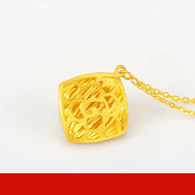 24K Pure Gold Necklace Real AU 999 Solid Gold Chain - Classic & Trendy Fine Jewelry for Women - Perfect for Parties, Weddings & Special Occasions - Hot New 2023 Collection