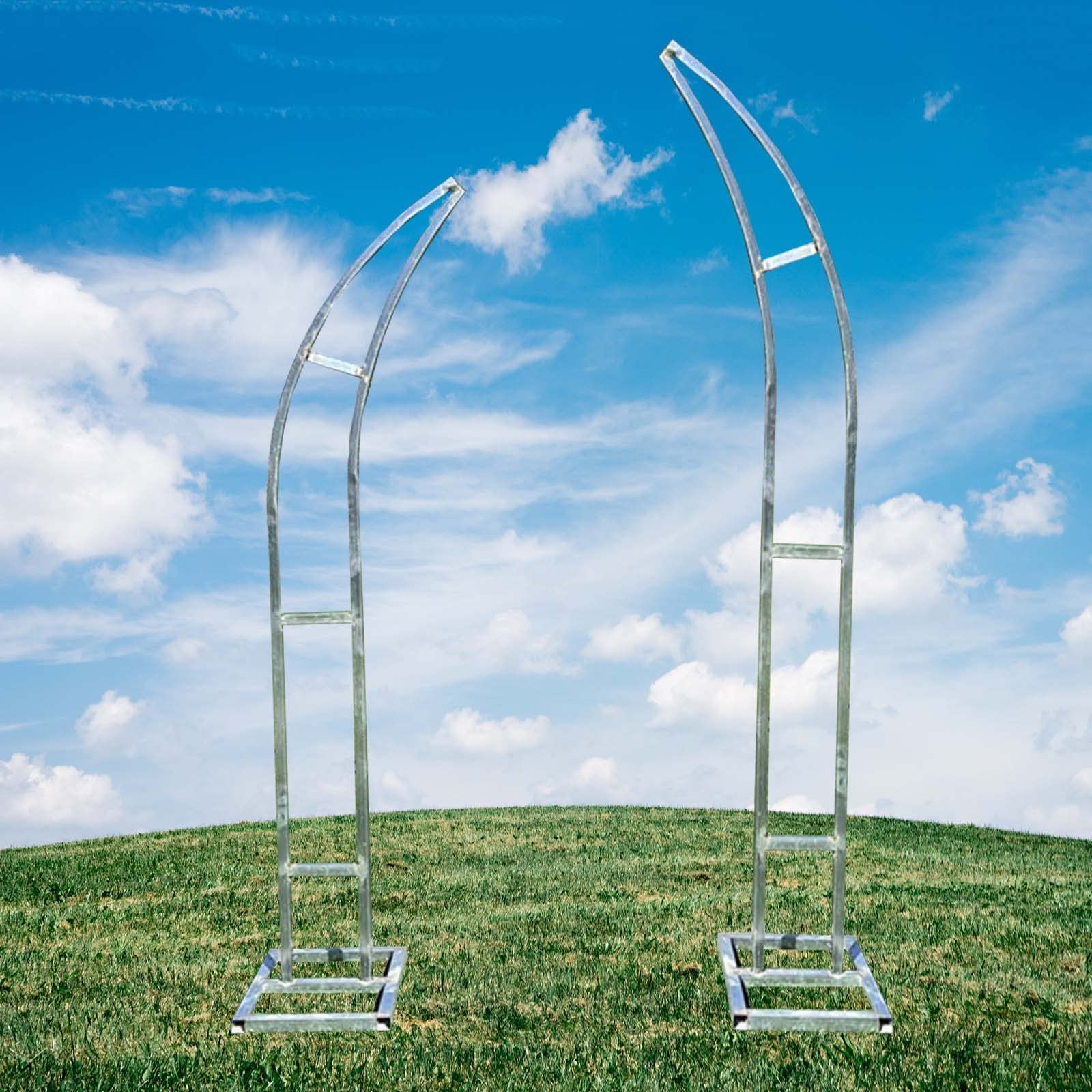 YYmmDQ Elegant Wedding Arch with Stand - Garden Arbor for Bridal Party Decorations, Indoor/Outdoor Ceremony Backdrop - Perfect for Wedding, Engagement & Vow Renewal (White, 1-Piece) | Romantic Outdoor Weddings, Garden Parties & Photo Shoot Backdrop