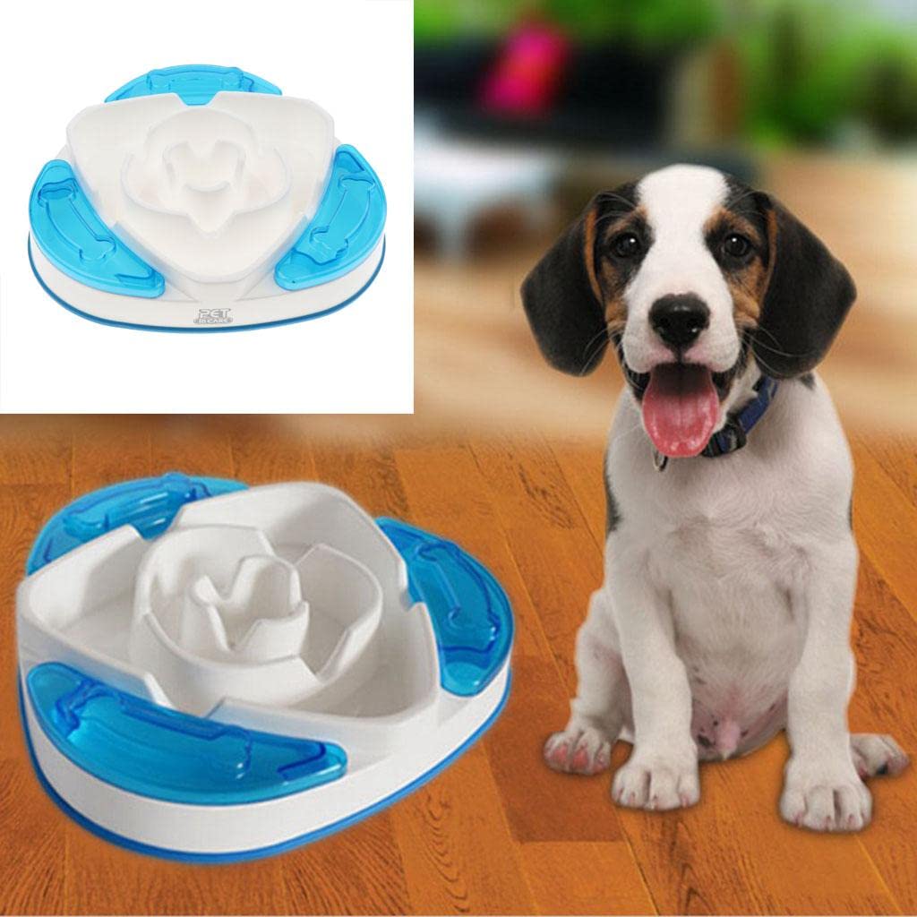 MYADDICTION Pet Slow Feeder Bowl - Interactive Flower Shape Dog & Cat Food Dish - Prevents Choking & Bloat - Perfect for Fast Eaters & Puzzle Feeding Fun