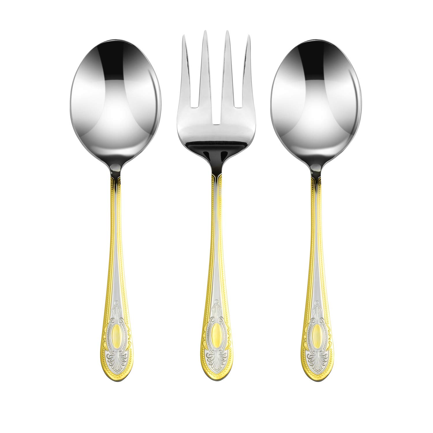 75-Piece 'Averardo' Luxury 18/10 Surgical Stainless Steel Flatware Set - 24K Gold-Plated Cutlery with Cherry Wood Case, Service for 12 - Perfect for Dinner Parties, Weddings & Upscale Dining