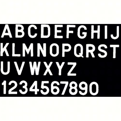 Bernard Engraving PS30W7 - 3 Inch White Letter Stickers for DIY Crafts, Home Decor, and Office Organization - Self-Adhesive Vinyl Labels for Scrapbooking, Mailboxes, and Storage Bins