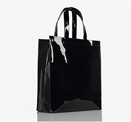 Glossy Large PVC Tote Bag - Reusable Shopping Bag for Women | Fashionable Waterproof Handbag for Work, Gym & Travel | Trendy Glossy Shoulder Bag for Daily Use