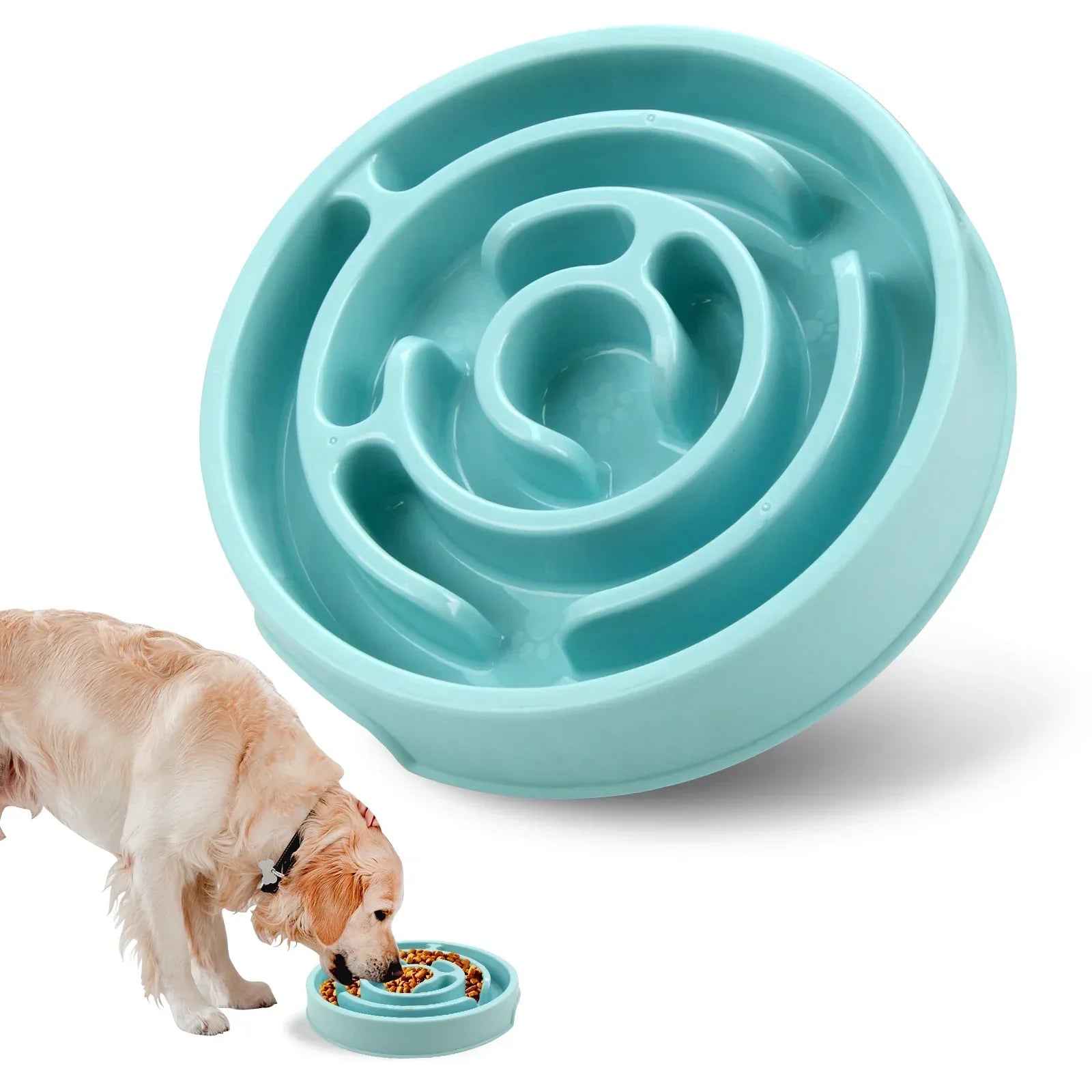 Slow Feeder Dog Bowl – Non-Slip, Anti-Gulping Pet Dish for Small, Medium & Large Dogs – Perfect for Mealtime & Portion Control