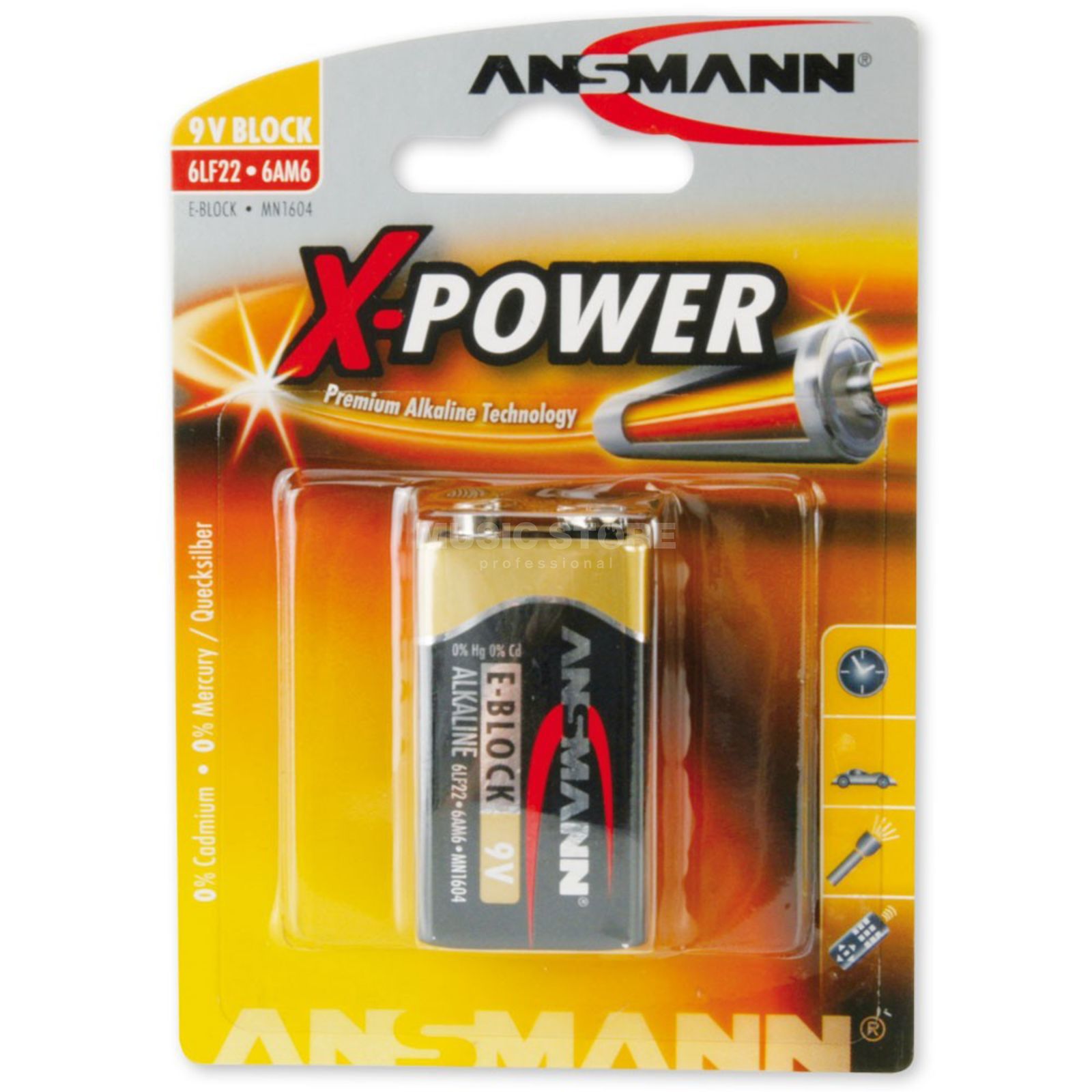 ANSMANN 9V Alkaline Battery - Long Lasting Power for Smoke Detectors, Toys & Electronics - 4 Pack (US Stock)