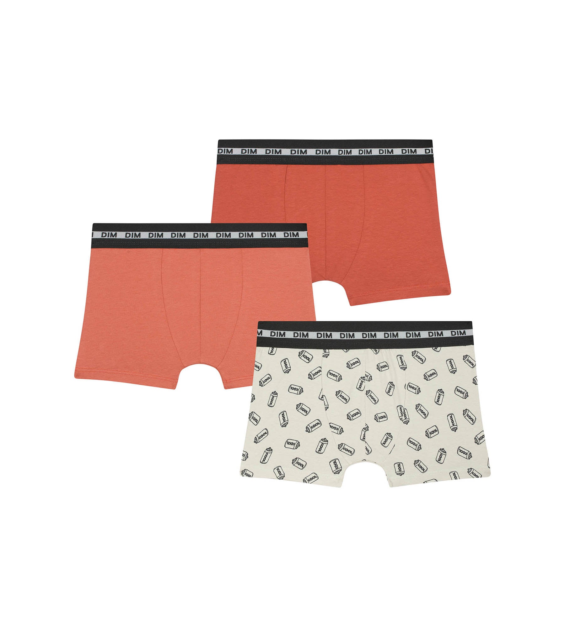 3 Pack Boys' Soda Orange Dim Cotton Stretch Boxer Briefs - Soft, Breathable Underwear for Kids - Perfect for School, Sports & Daily Wear