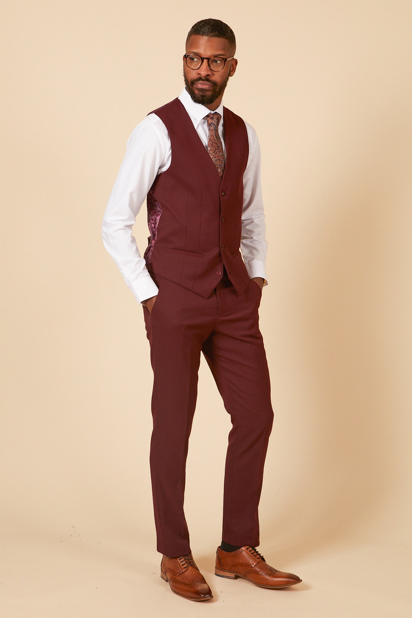 MAX Slim Fit Single Breasted Waistcoat for Men - Elegant Formal Vest for Weddings, Business & Office Wear