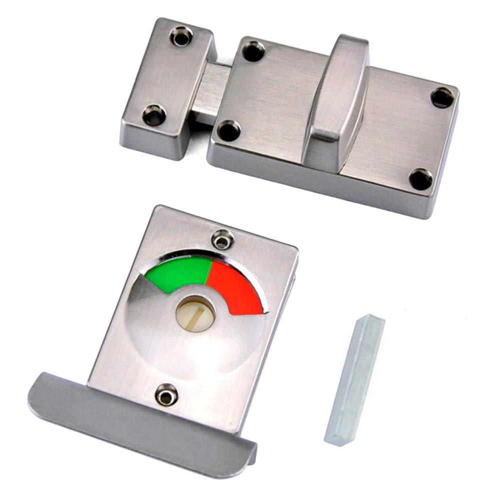 Occupied Deadbolt Lock - Bathroom Indicator Door Latch for Public Restrooms, Toilets & Dressing Rooms | Privacy Lock for Commercial & Home Use