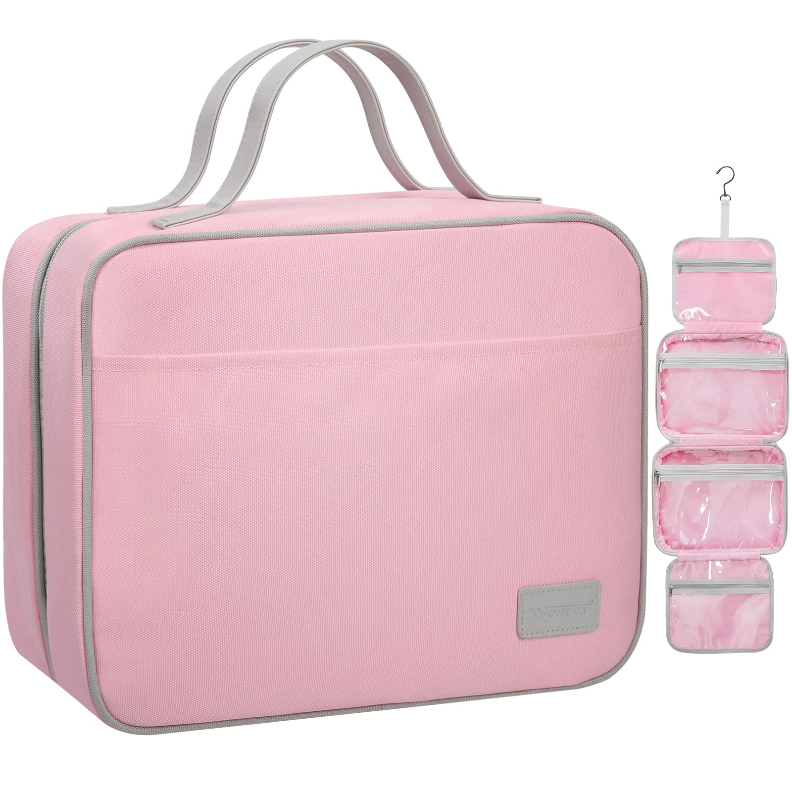 Hanging Travel Toiletry Bag for Women - Large Capacity Cosmetic Organizer with 4 Compartments & Sturdy Hook | Waterproof Makeup Bag for Travel, Gym, Camping & Daily Use