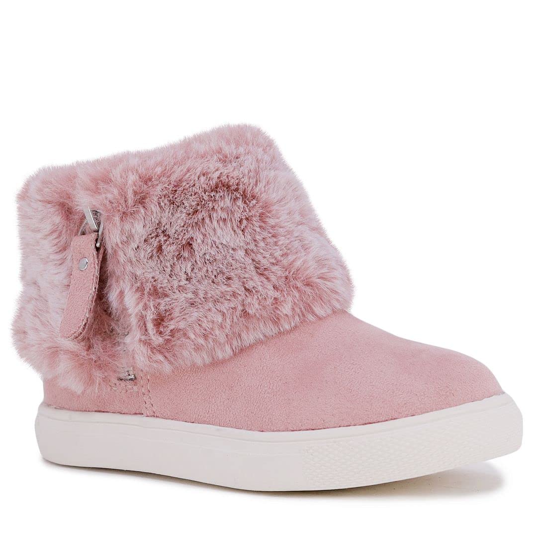 London Fog Girls' Toddler Fashion Boots - Fur Lined Winter Boots for Warmth & Style | Perfect for Cold Weather Playdates & Outdoor Adventures
