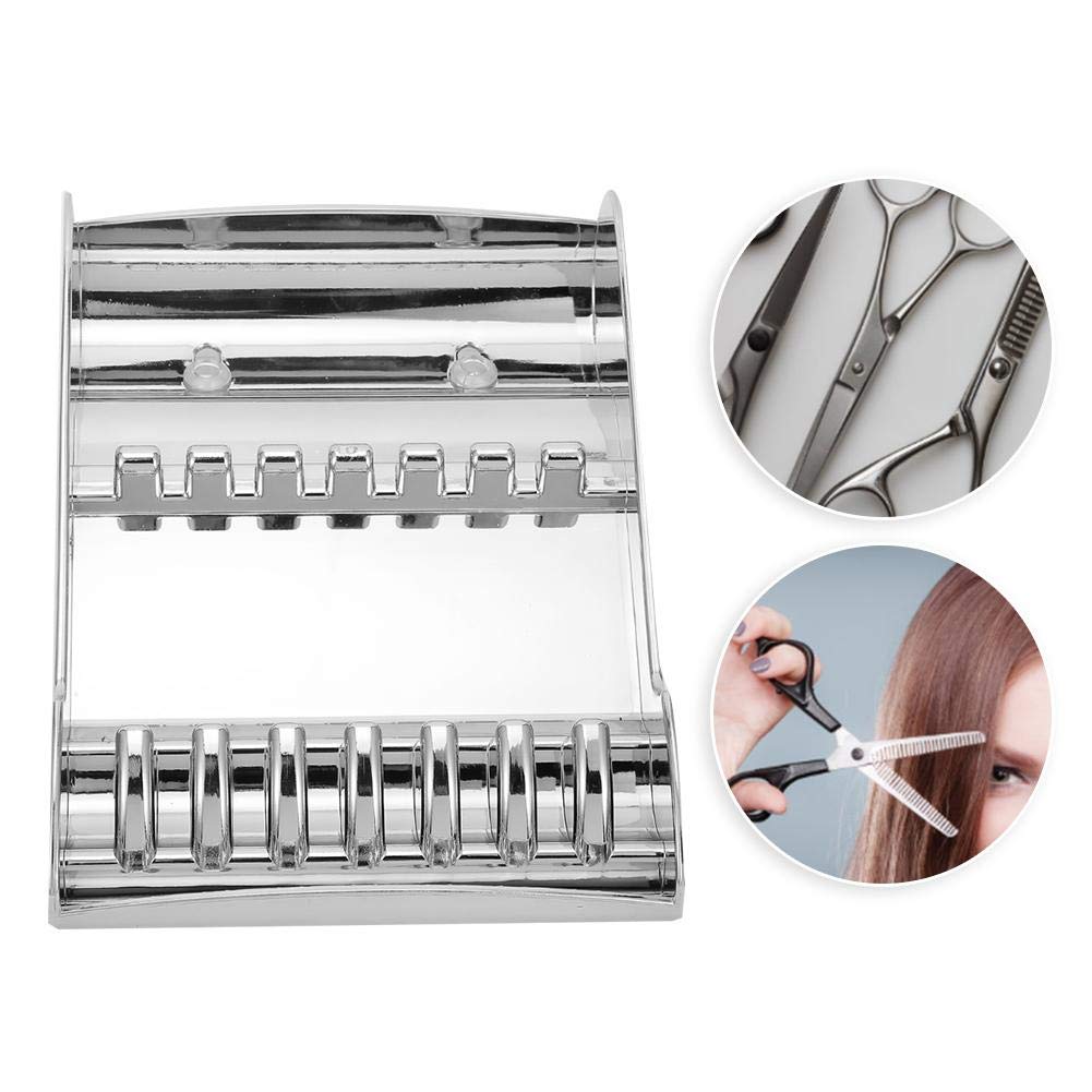 Professional Hair Scissors Holder & Salon Organizer - Silver Hairdressing Scissors Case for Stylists, Barbers & Home Use | Perfect for Salon Desks, Bathrooms & Travel Storage