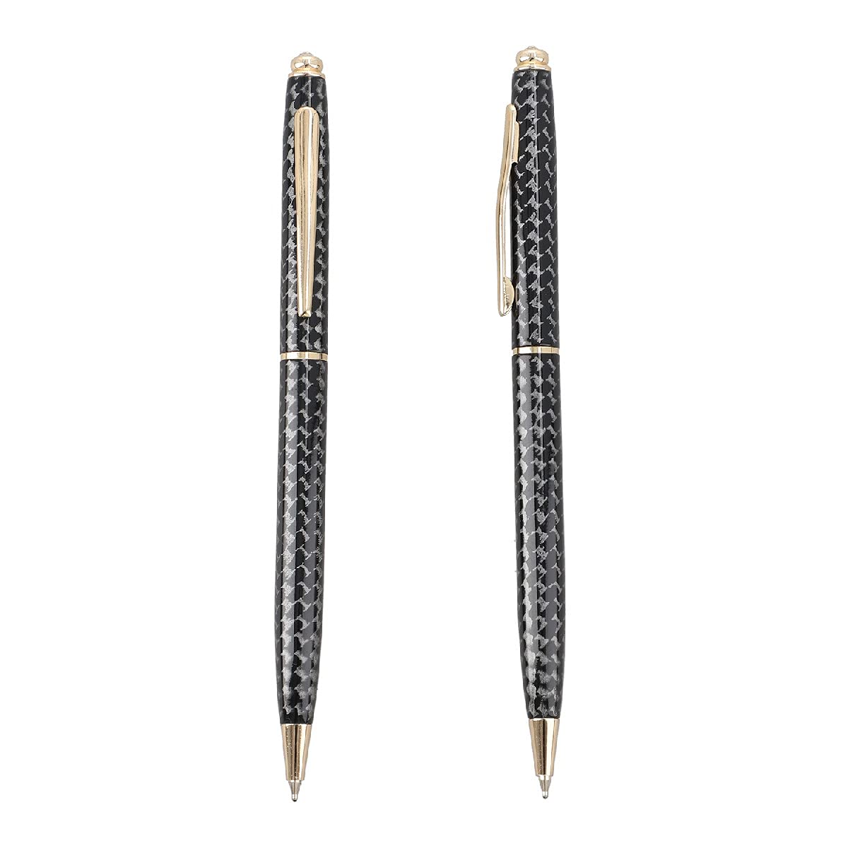 Shop LC Set of 2 Crystal Studded Ballpoint Pens with Refillable Ink - Elegant Black Writing Pens for Office, School & Gift Giving