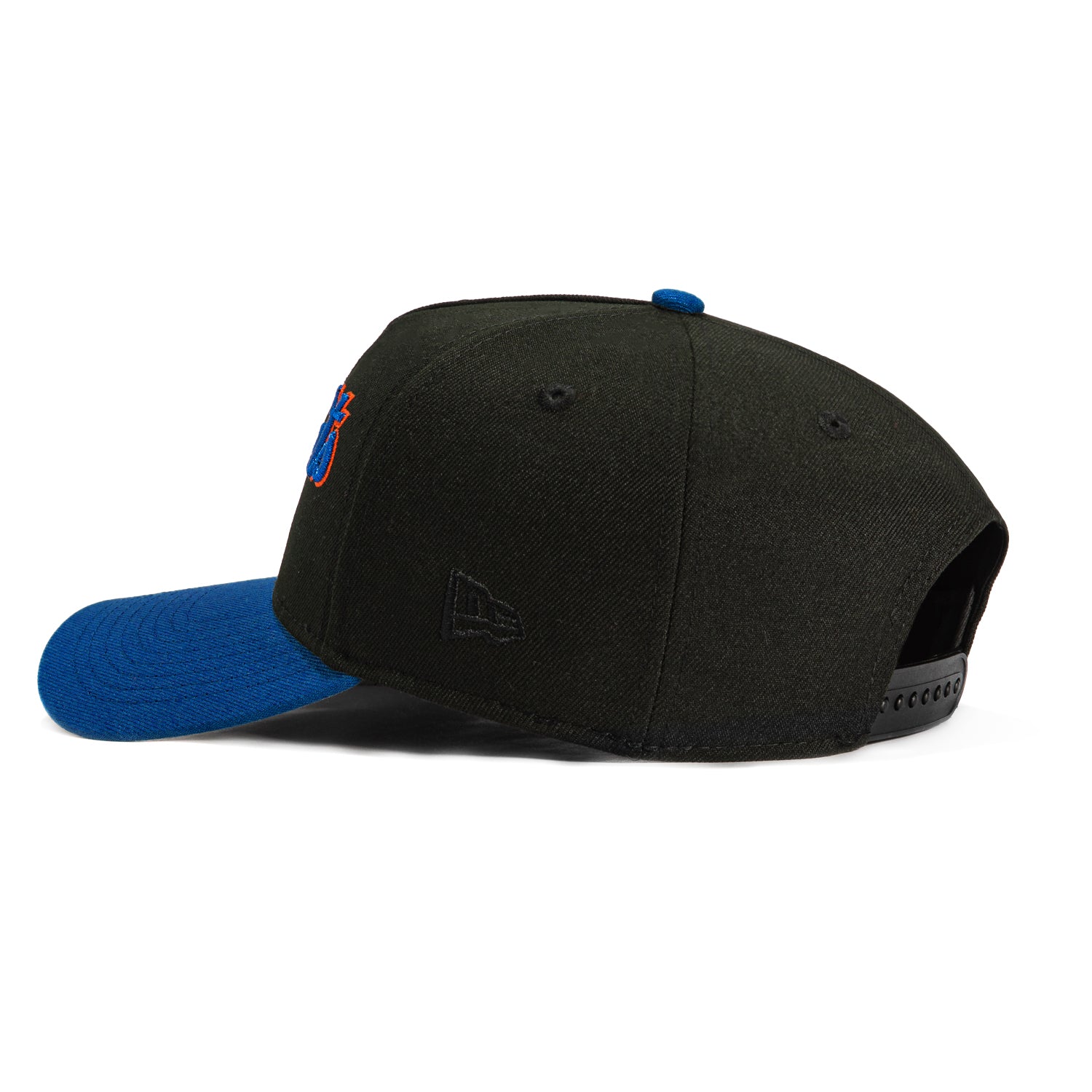 New York Mets Los Mets Snapback Hat by New Era - 9Forty A-Frame Adjustable Cap in Black & Royal Blue | Perfect for Baseball Games, Fan Gear, and Streetwear Fashion