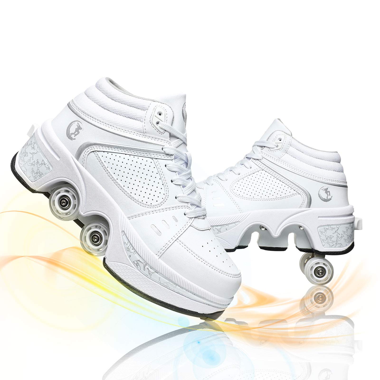 Best Automatic Roller Shoes for Women & Kids - Deformation Inline Skates with Pop-Out Wheels for Walking & Running | Perfect for Outdoor Play, Commuting & Fitness