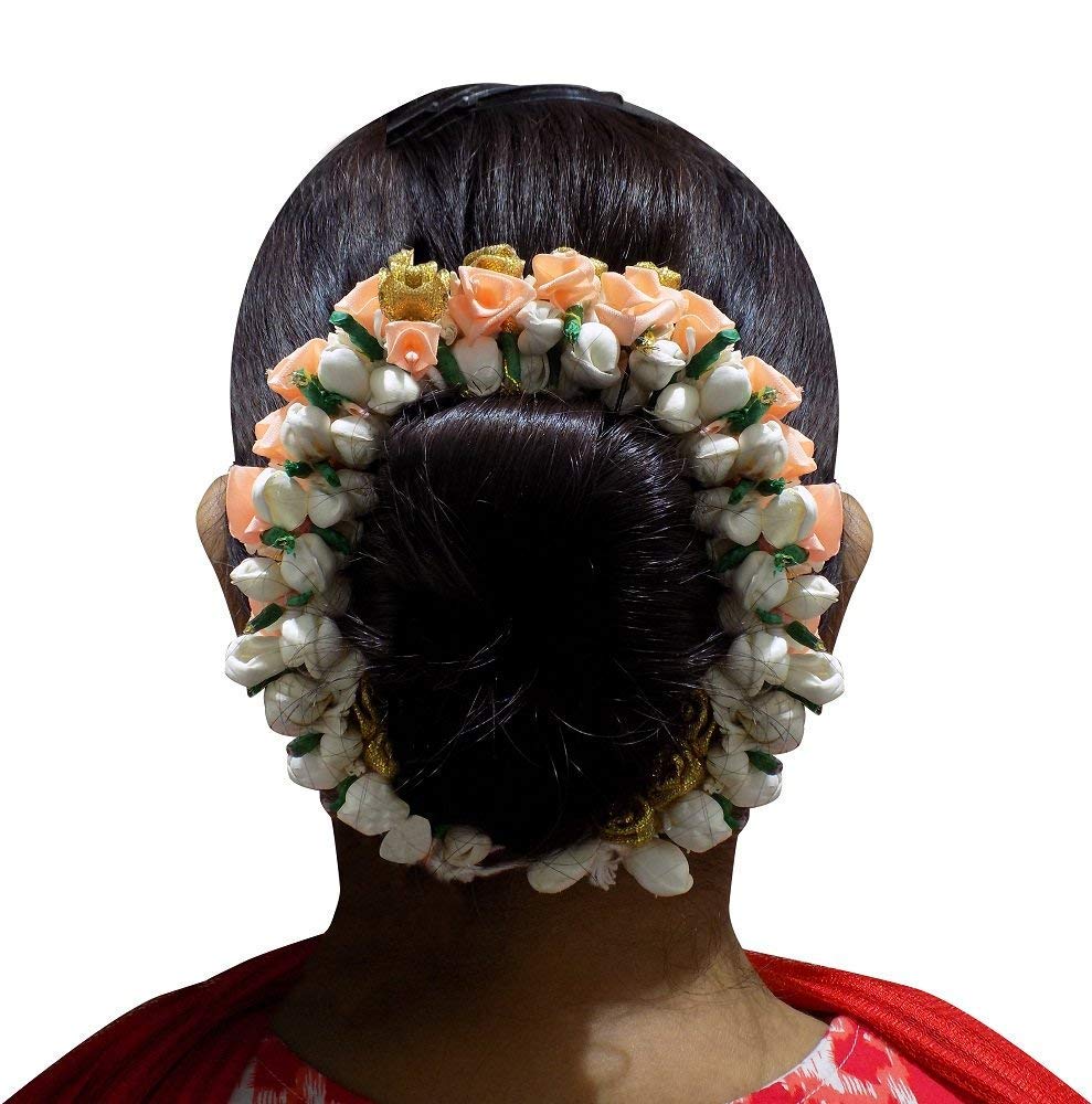 BOXO Juda Hair Gajra - Elegant Floral Hair Accessories for Women & Girls, Perfect for Weddings, Parties & Special Occasions