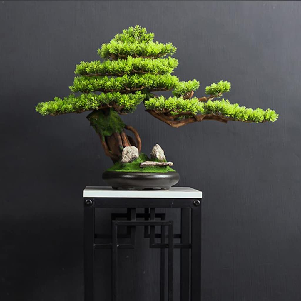 Lifelike Artificial Bonsai Tree - Mini Zen Pine for Home Office Desk Decor | Simulation Plant for Hotel, Party & Festival Decoration | Perfect for Meditation Spaces & Japanese-Inspired Interiors