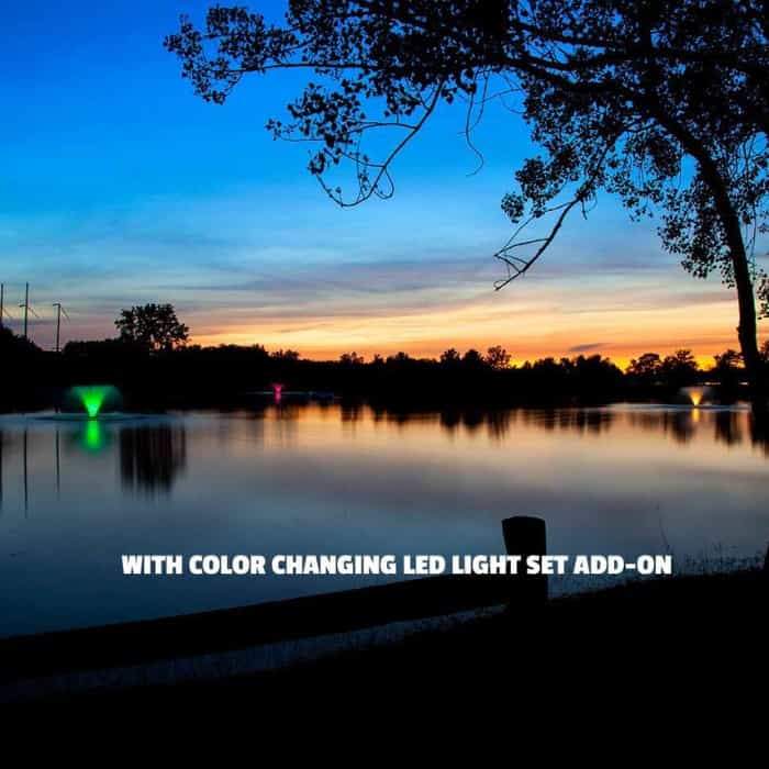 Scott North Star Floating Pond Aerator Fountain - Energy Efficient Water Aeration System for Lakes, Ponds & Small Water Features - Perfect for Backyard Ponds, Koi Ponds & Water Gardens