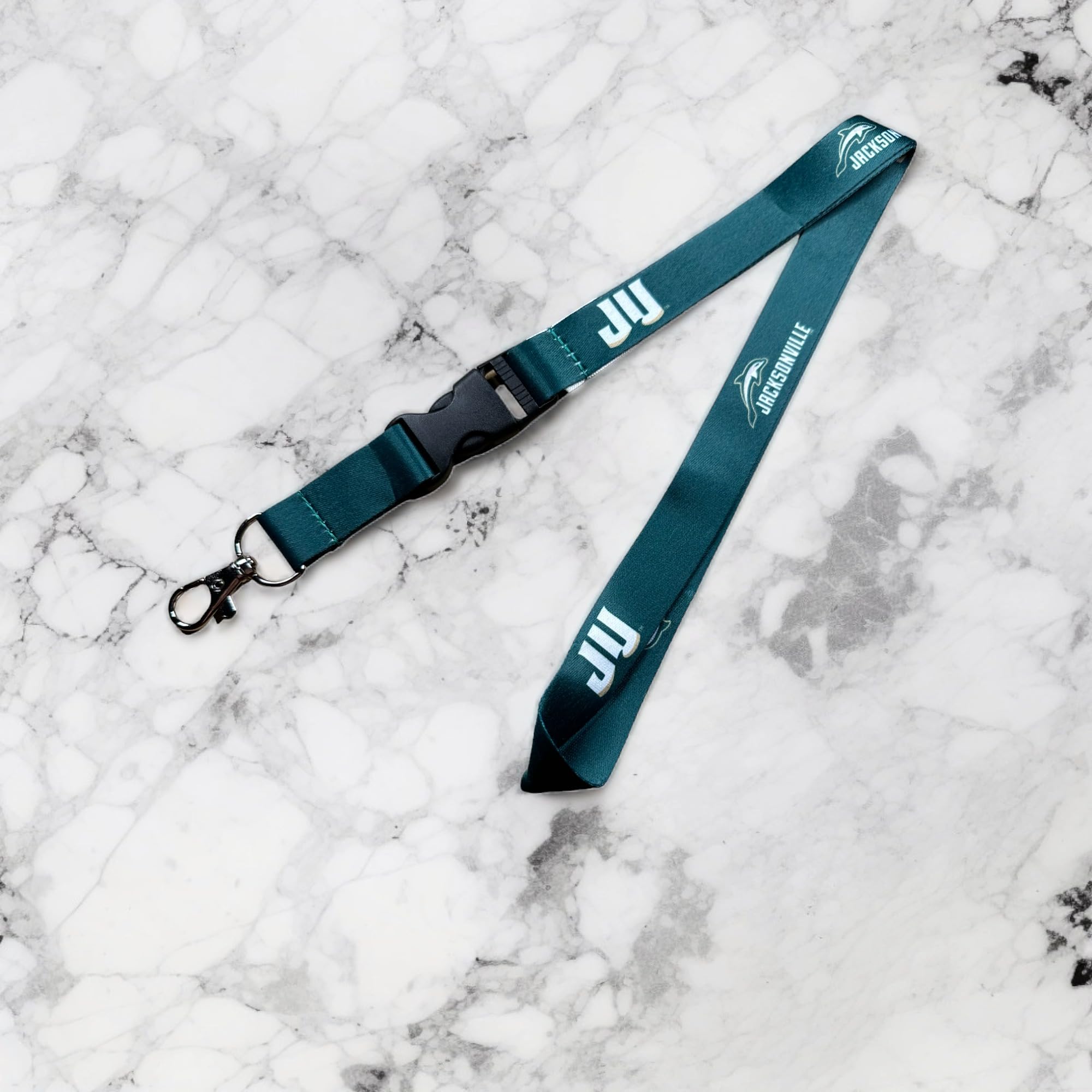 Desert Cactus Jacksonville University Lanyard - JU Dolphins ID Badge Holder with Detachable Breakaway Snap Buckle for Keys & Car Keys (Green) - Perfect for Campus Life, Office Security & Event Accessories