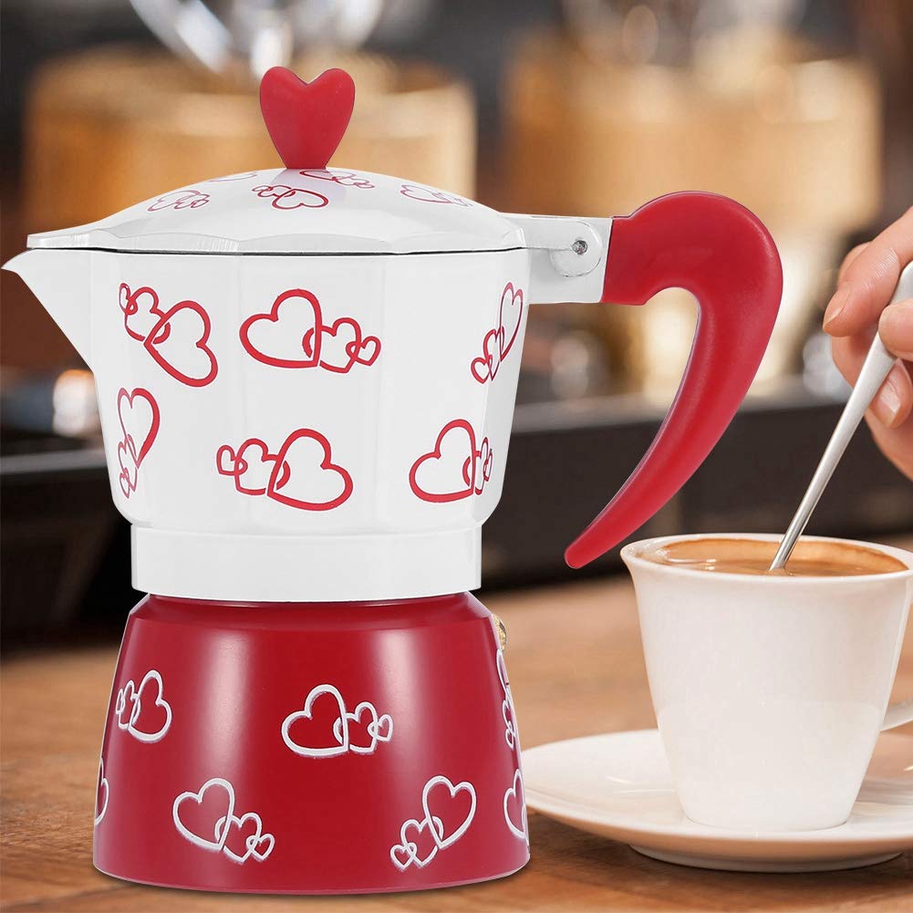 Premium Aluminum Espresso Coffee Maker Stovetop Kettle Pot for Home & Office Use - Perfect for Italian Coffee Brewing, Camping Trips and Daily Morning Rituals