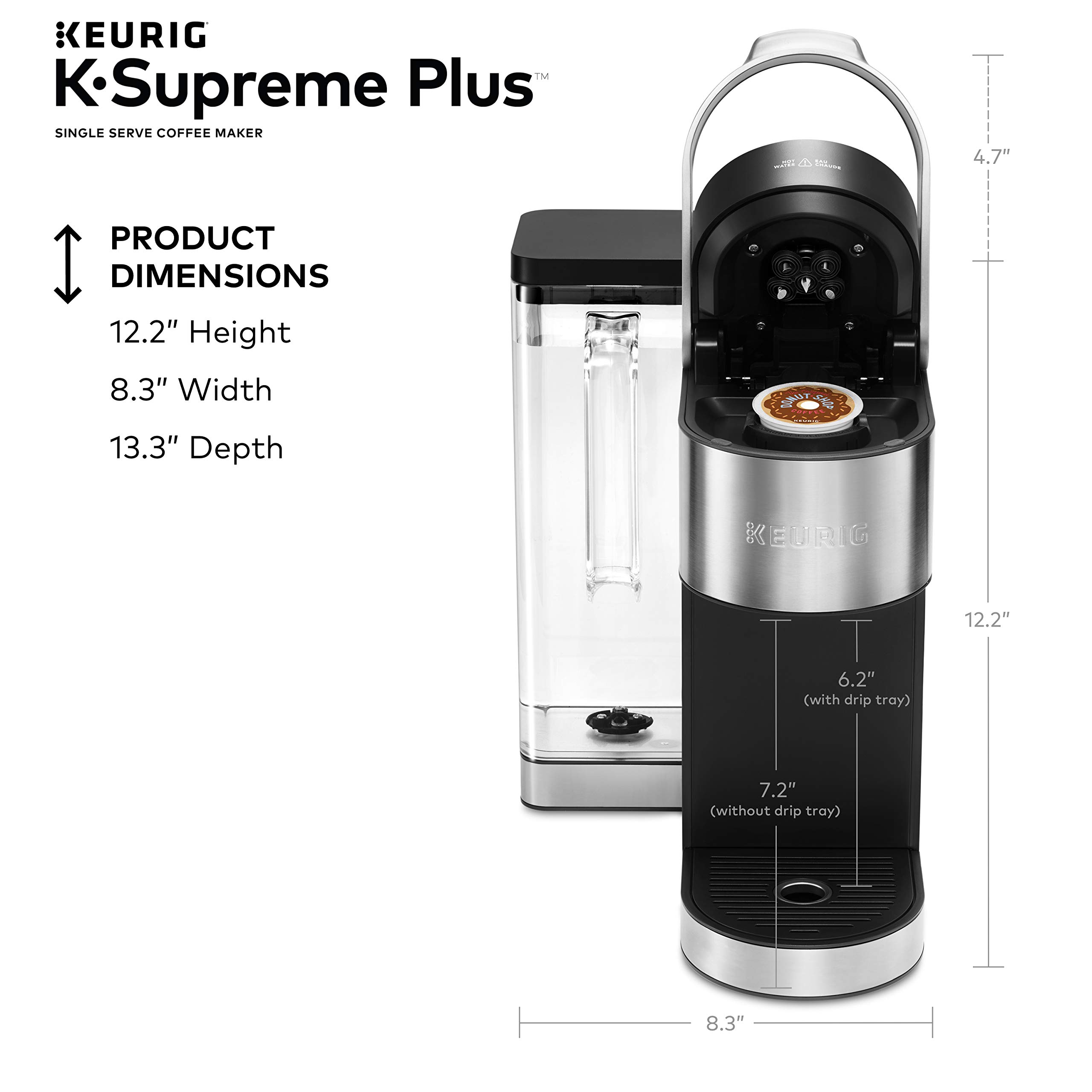 Keurig K-Supreme Plus Single Serve Coffee Maker with 40 K-Cup Pods - Caribou Coffee Favorites Variety Pack for Home & Office Use - Fast Brewing, Multi-Stream Technology, 5 Cup Sizes