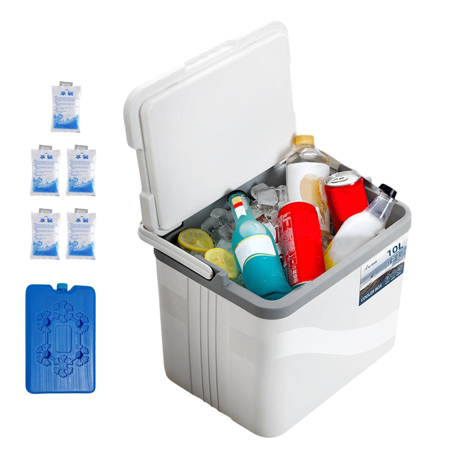BIVITA Hard Ice Retention Cooler | Portable Leakproof Camping Cooler with Handle | Dustproof Accessory Container | Durable Ice Chest for Camping, Fishing, Tailgating, and Outdoor Adventures
