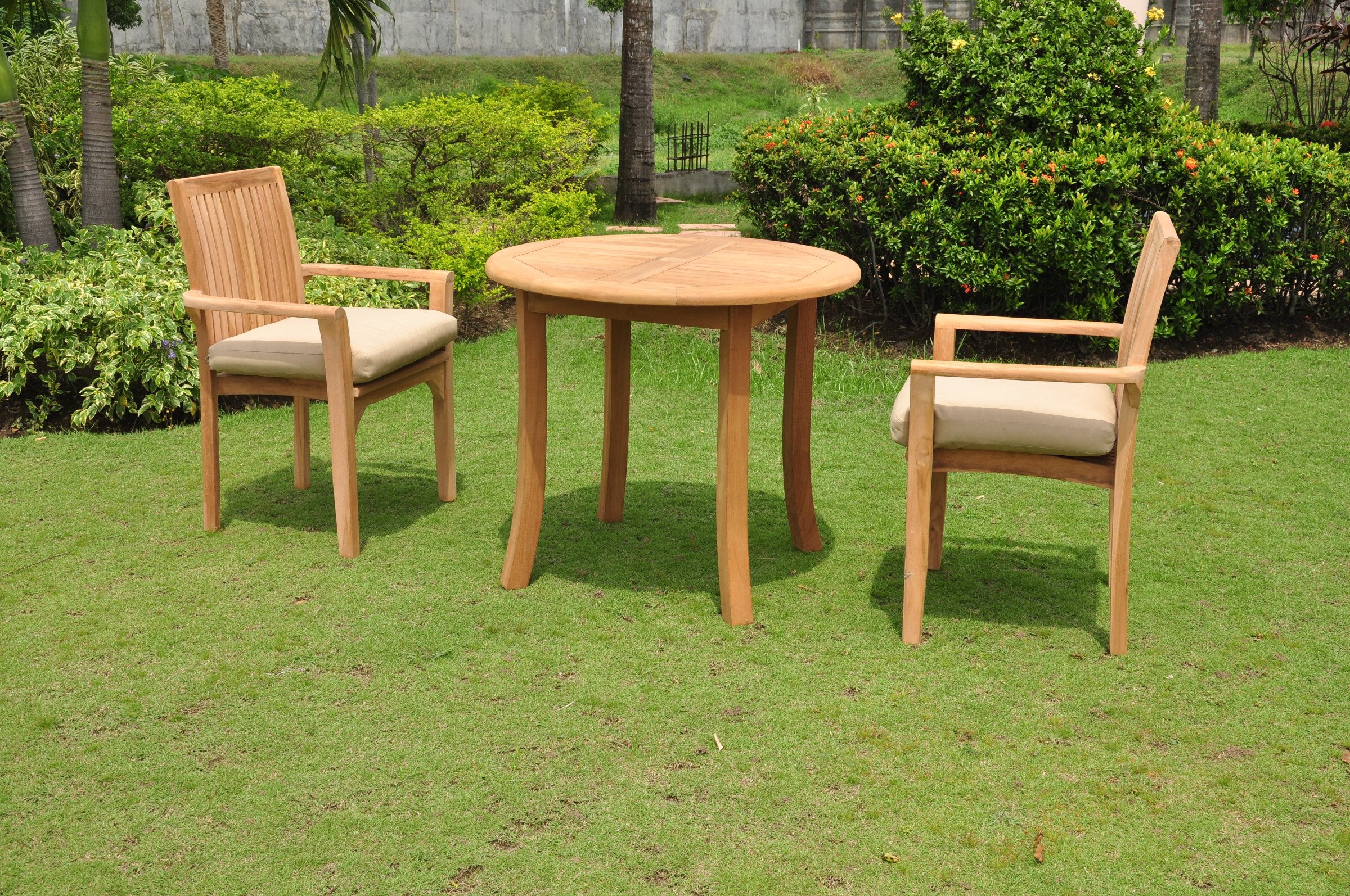 Premium Grade-A Teak Wood 2-Person Dining Set - 36