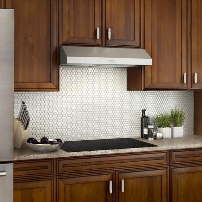 Broan 30-Inch Glacier Series Under Cabinet Range Hood - Stainless Steel Kitchen Vent Hood with Powerful Exhaust Fan (BCDF130) - Perfect for Modern Kitchens & Cooking Spaces